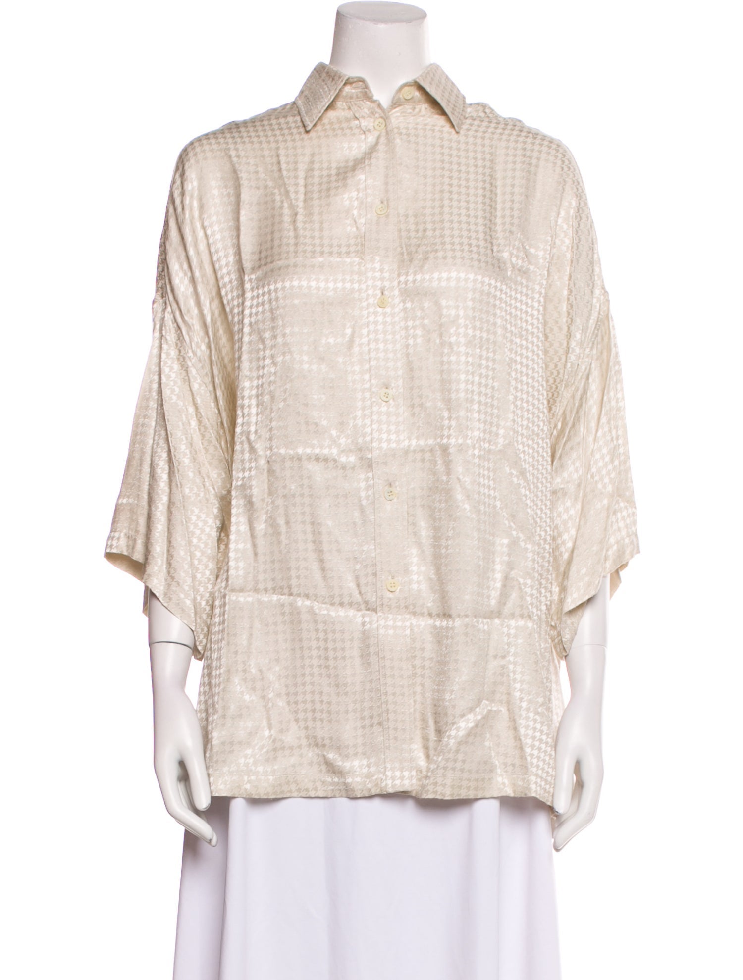 Balenciaga 2020 Long Sleeve Button-Up Top