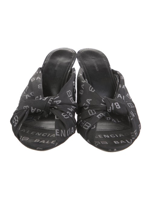 Balenciaga Printed Ruffle Embellishment Slides