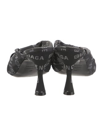 Balenciaga Printed Ruffle Embellishment Slides