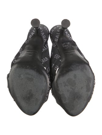 Balenciaga Printed Ruffle Embellishment Slides