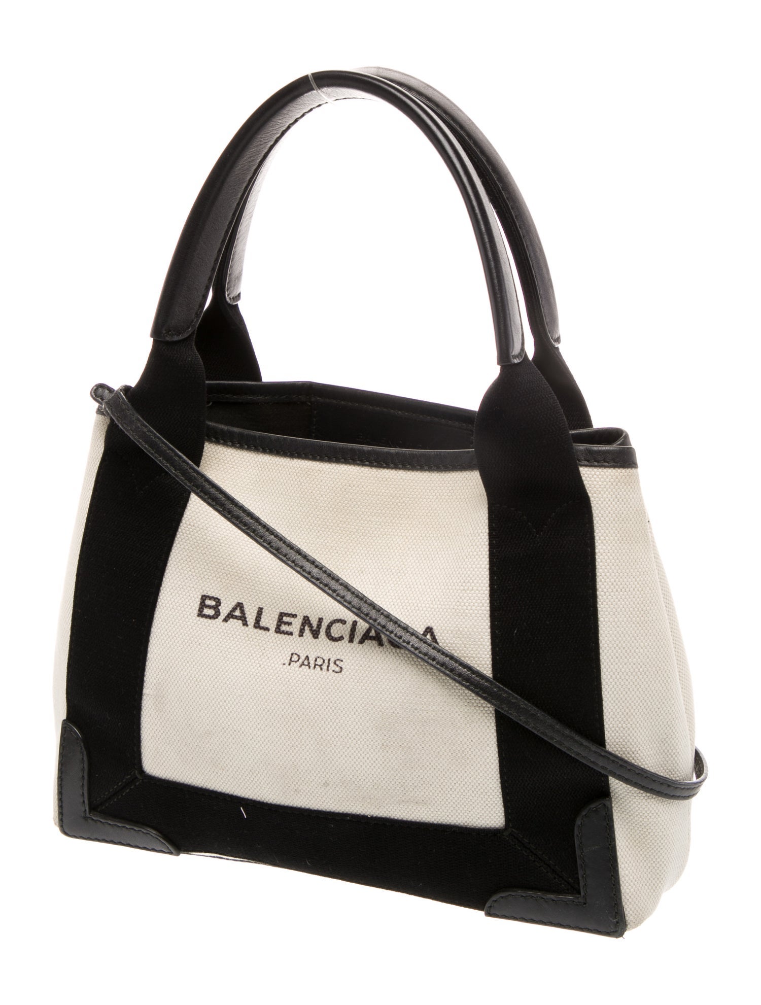 Balenciaga Canvas Navy Cabas XS