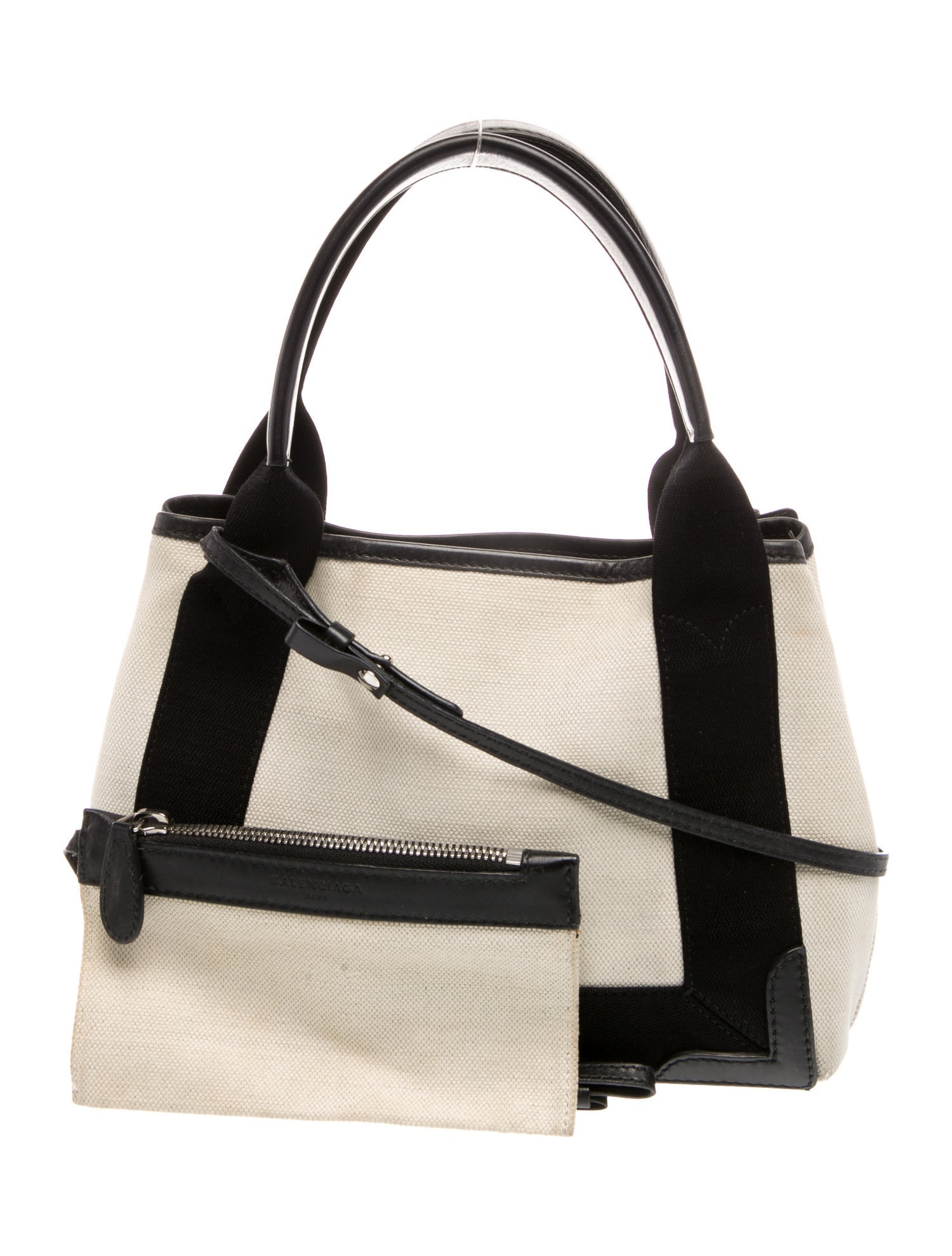 Balenciaga Canvas Navy Cabas XS