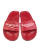 Balenciaga Leather Printed Slides
