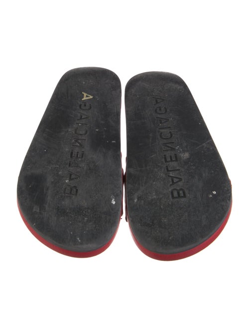Balenciaga Leather Printed Slides