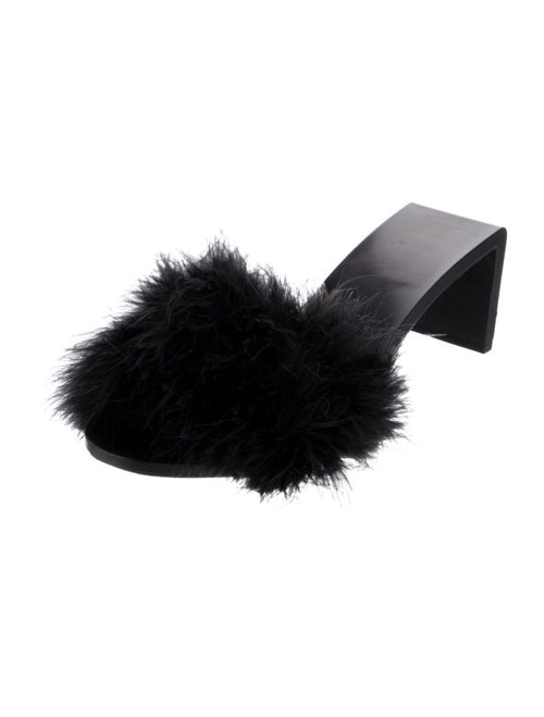 Balenciaga Ostrich Feather Slides