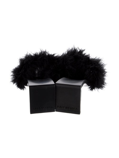 Balenciaga Ostrich Feather Slides