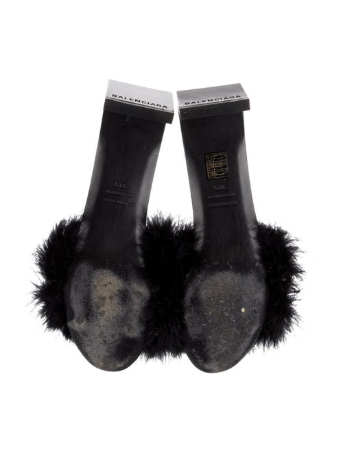 Balenciaga Ostrich Feather Slides