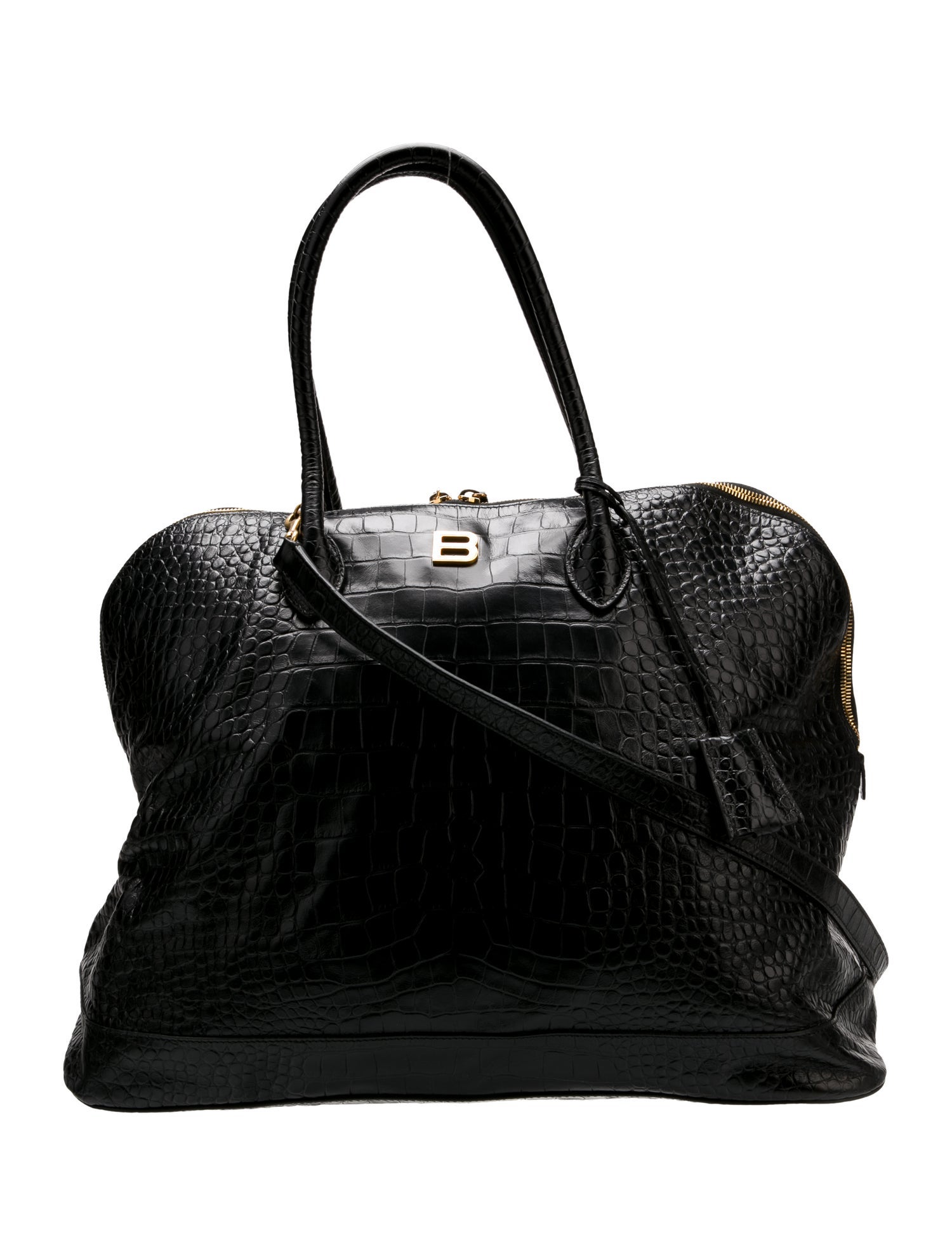 Balenciaga Embossed Leather Weekender Bag w/ Tags