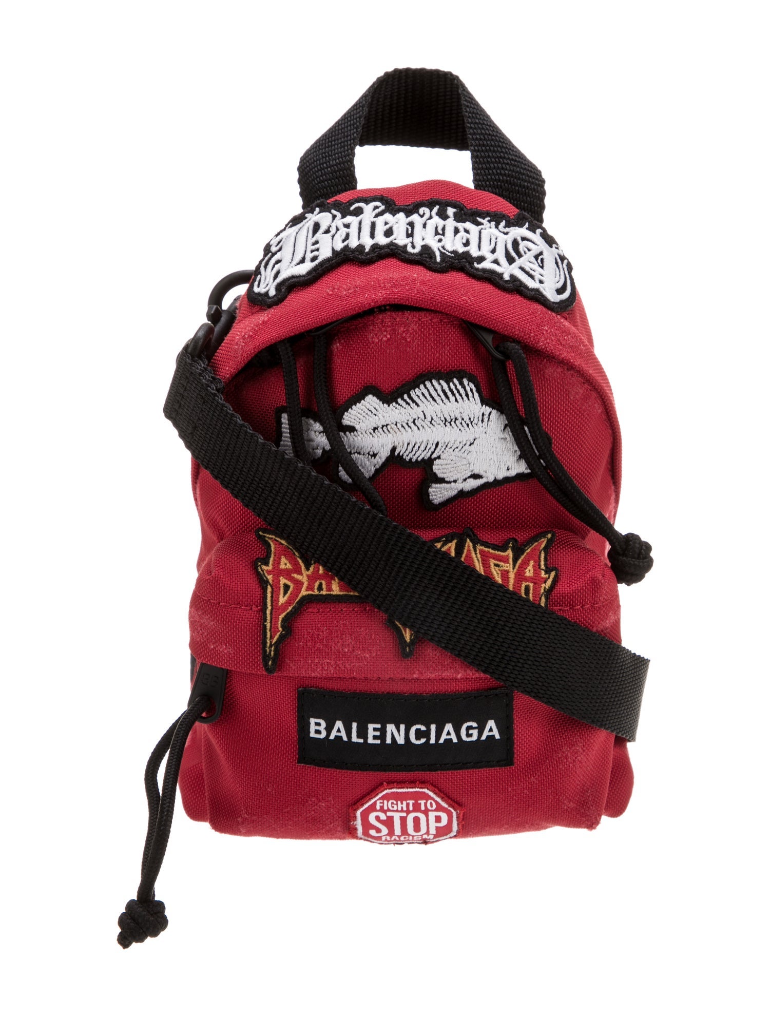 Balenciaga Nylon Mini Explorer Patch Nylon Backpack