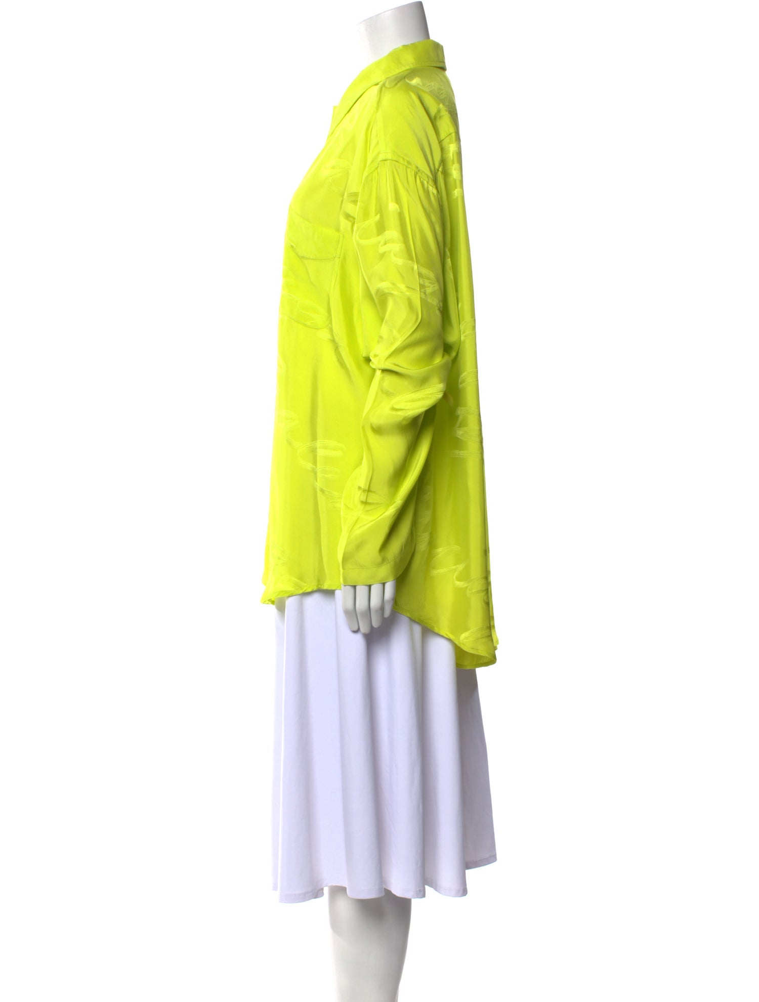 Balenciaga 2021 Long Sleeve Button-Up Top