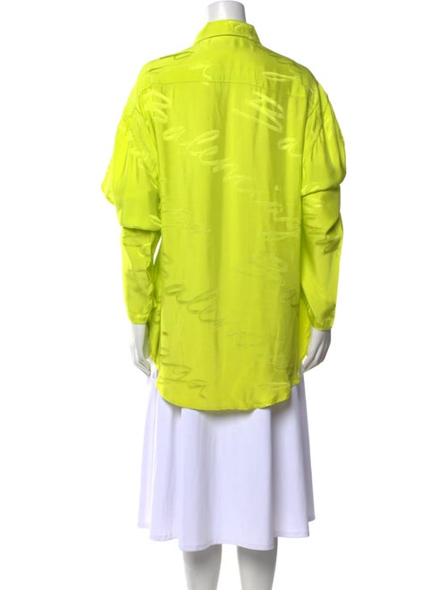 Balenciaga 2021 Long Sleeve Button-Up Top