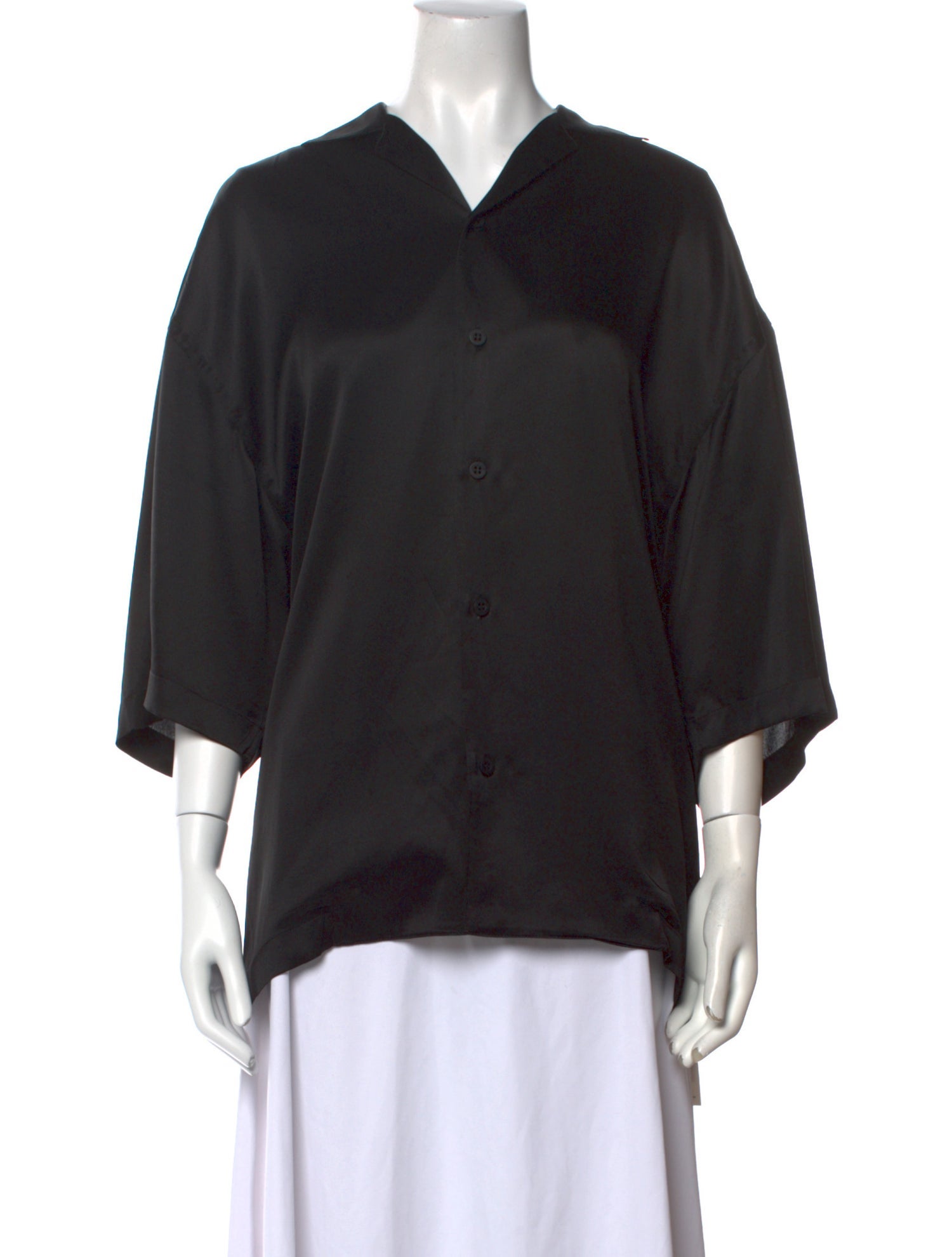 Balenciaga Silk V-Neck Blouse