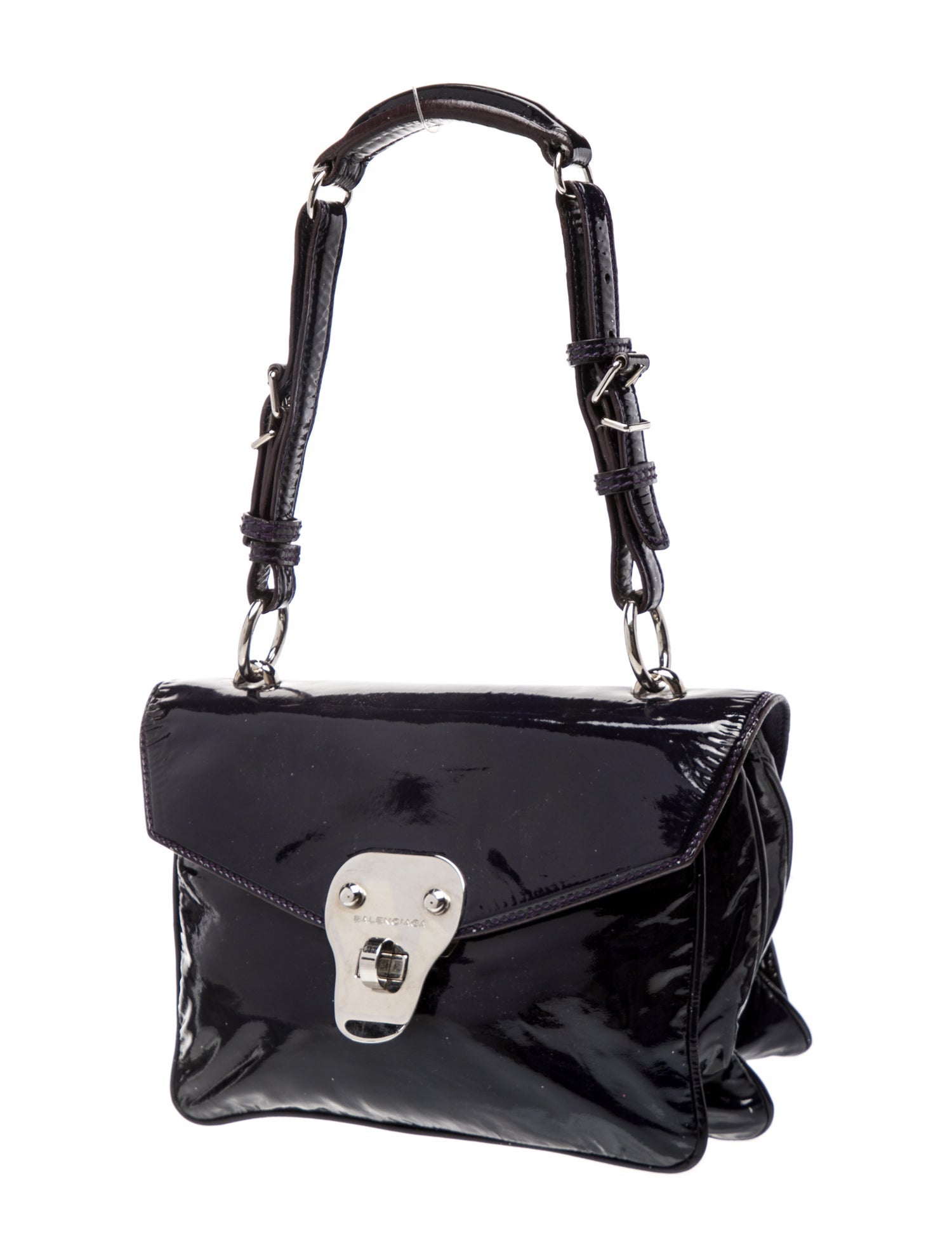 Balenciaga Patent Leather Patent Leather Satchel Small