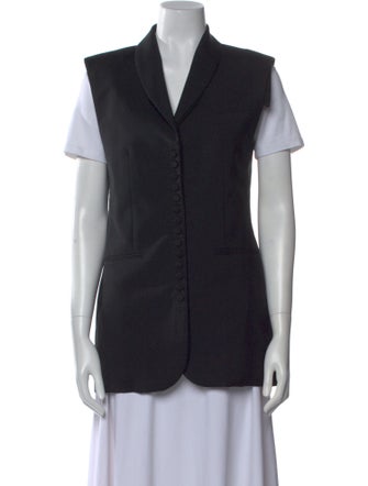 Balenciaga 2013 Wool Button-Up Top