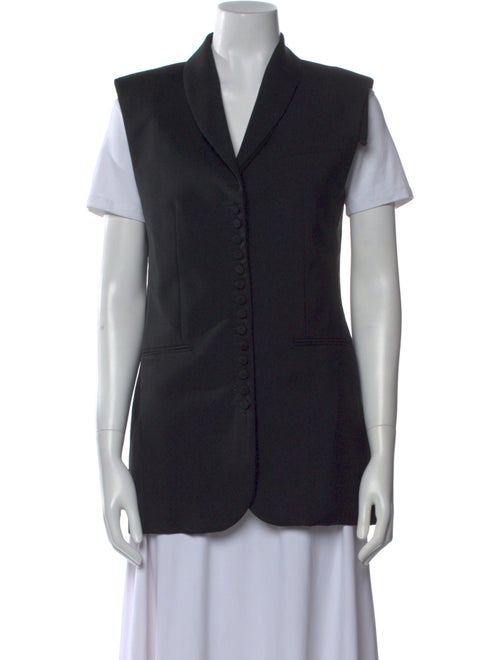 Balenciaga 2013 Wool Button-Up Top