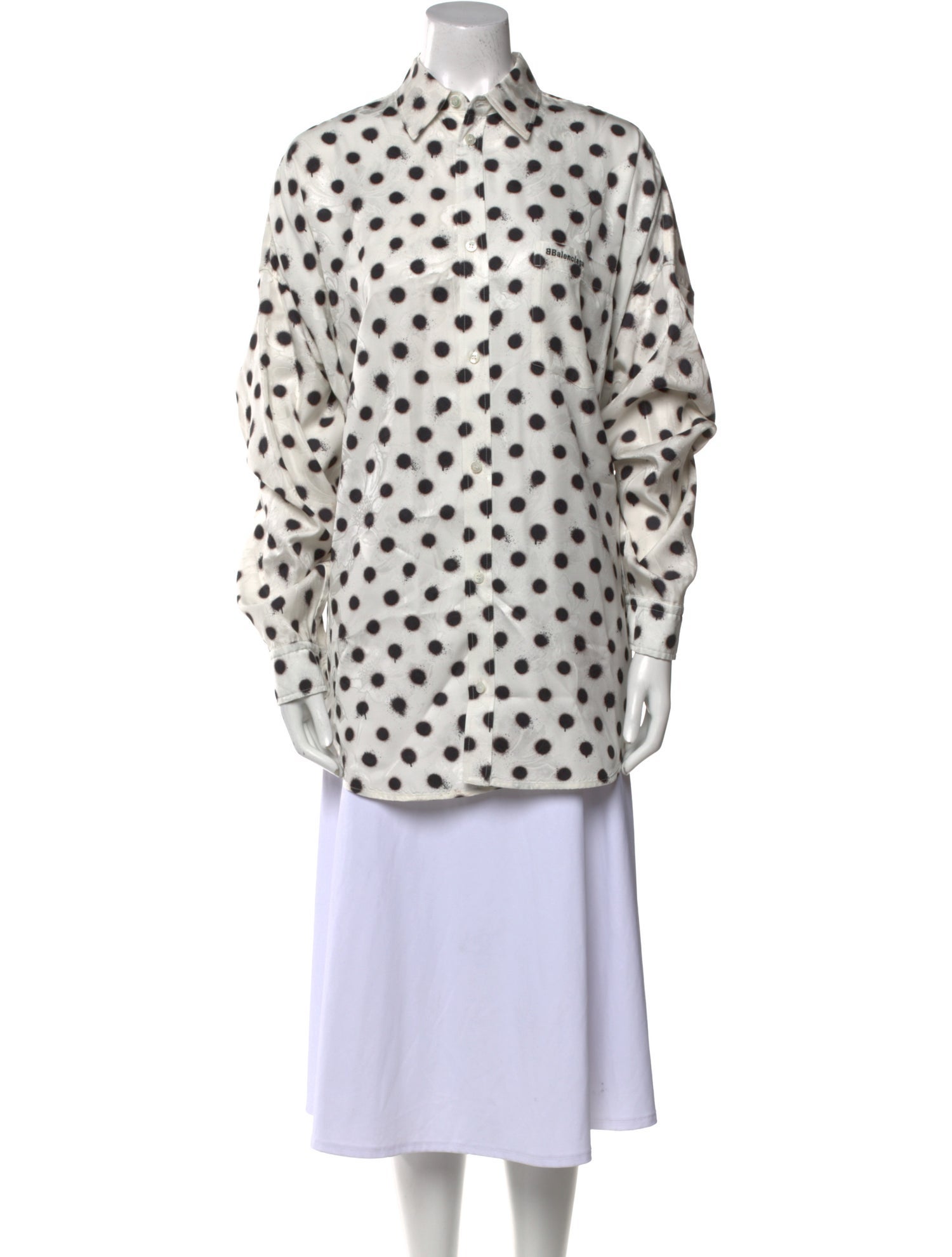 Balenciaga 2021 Polka Dot Print Tunic