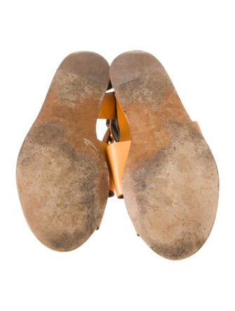 Balenciaga Leather Animal Print Gladiator Sandals