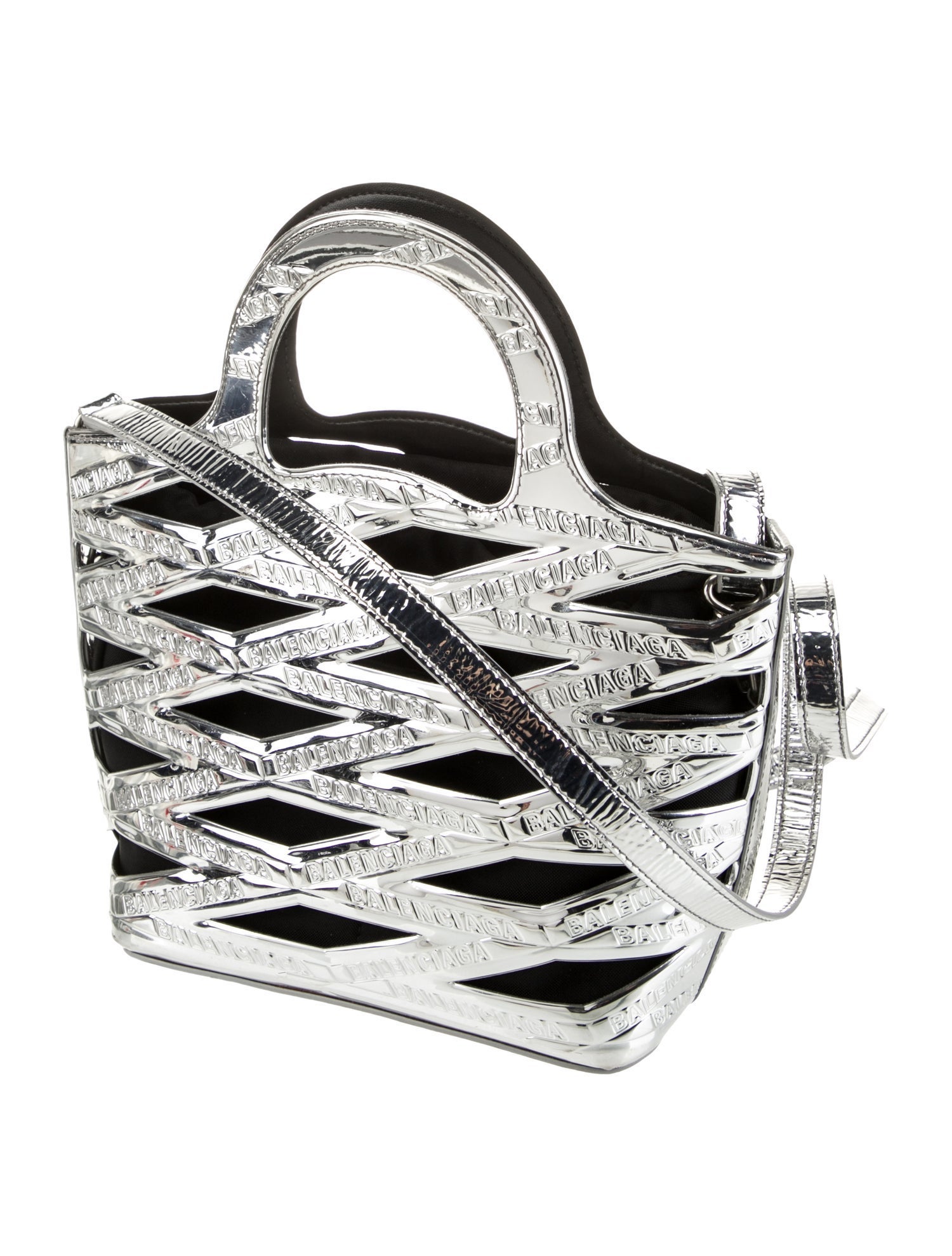 Balenciaga Patent Leather Neo Basket Small