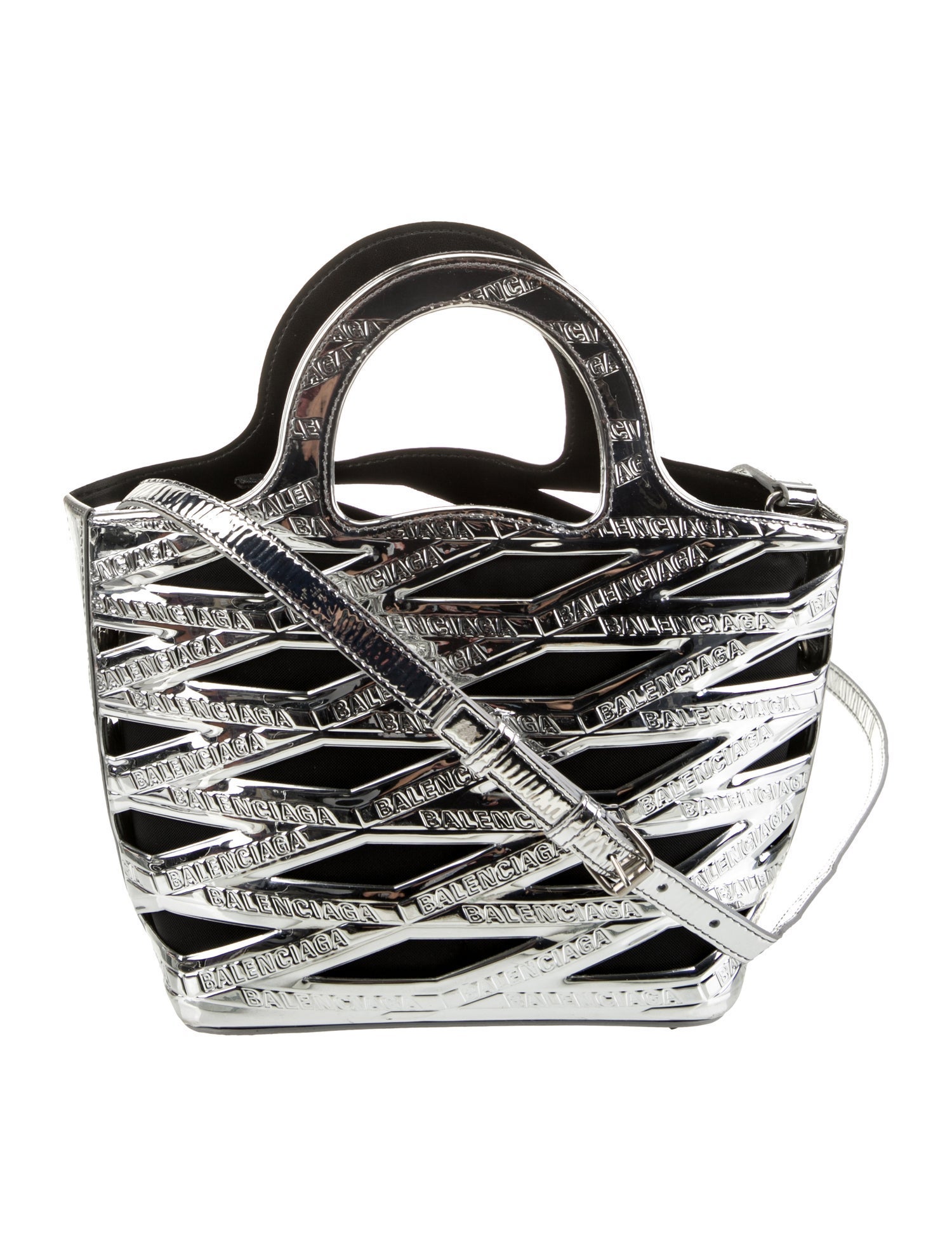 Balenciaga Patent Leather Neo Basket Small