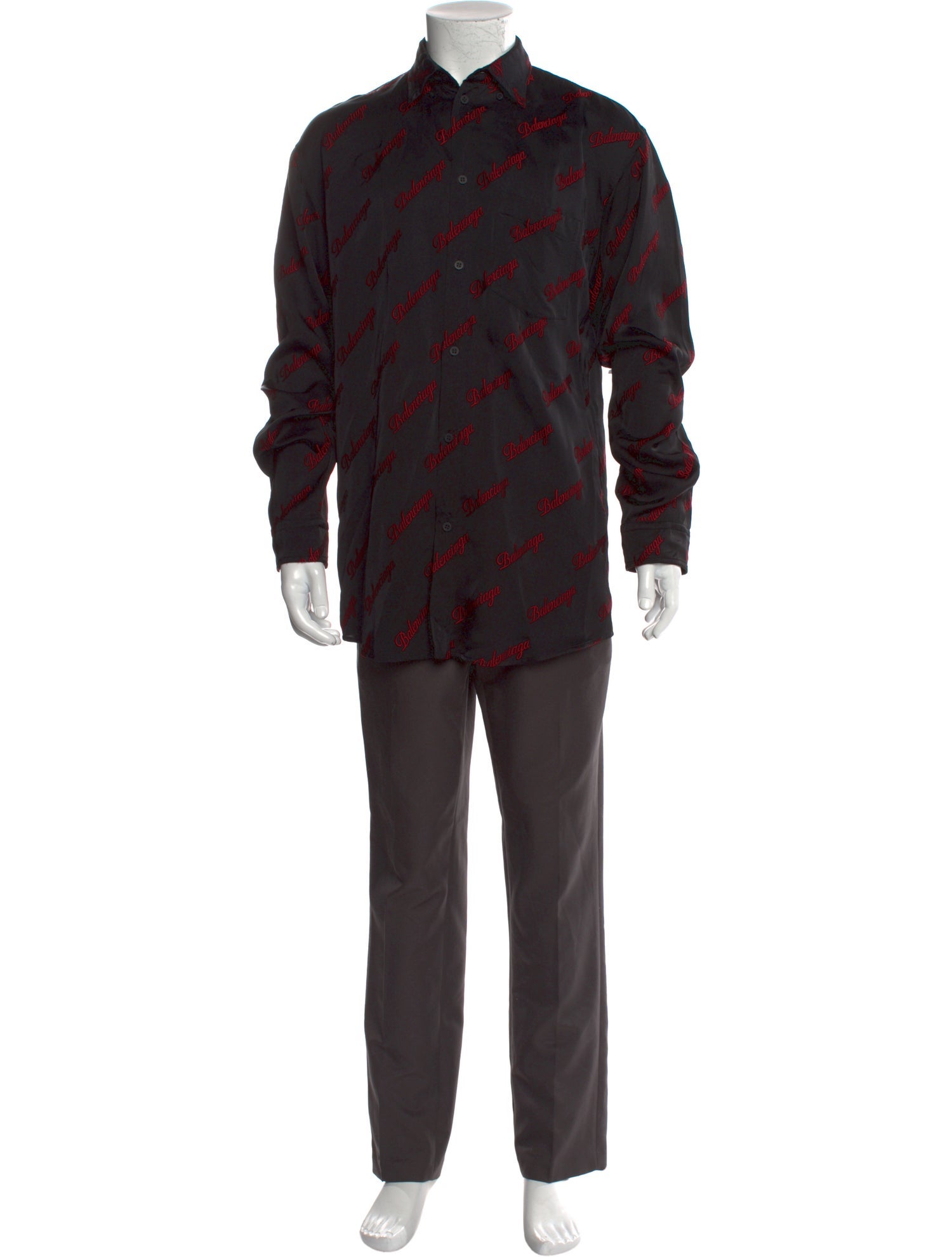 Balenciaga 2021 'Script Logo' Dress Shirt