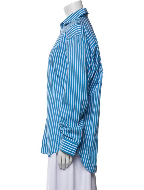 Balenciaga 2020 Striped Button-Up Top