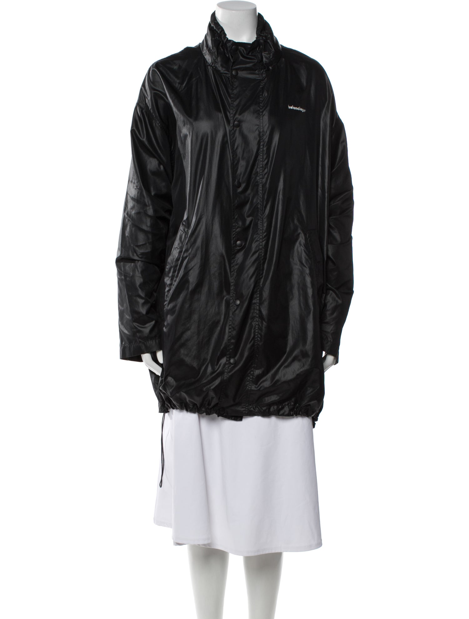 Balenciaga 2017 Nylon Faux Fur Coat