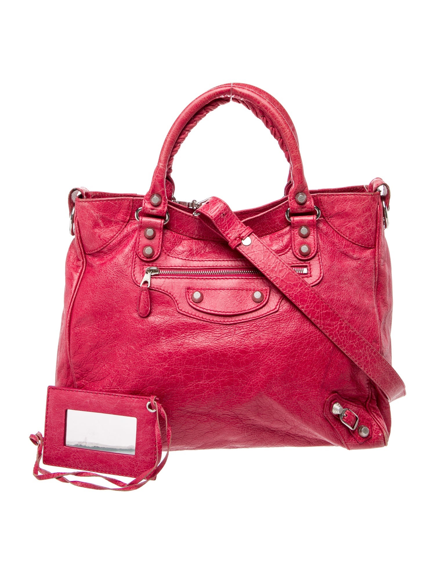 Balenciaga Leather Velo - Red Handle Bags, Handbags - BAL345256 | The ...