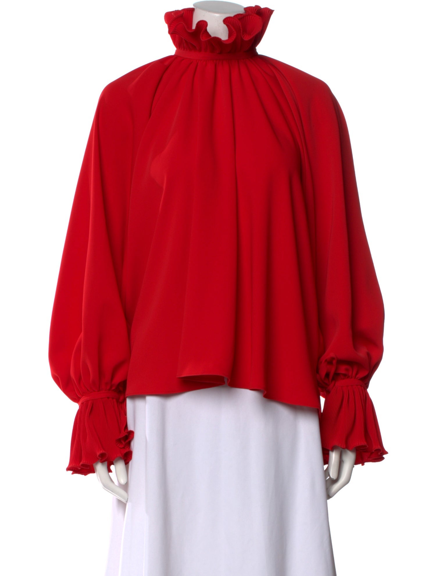 Balenciaga 2021 Mock Neck Blouse