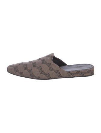 Balenciaga Monogram Pattern Canvas Mules