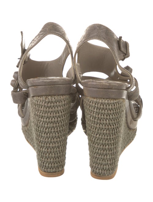 Balenciaga Leather Studded Accents Espadrilles