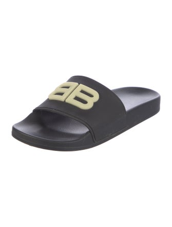 Balenciaga Rubber Graphic Print Slides