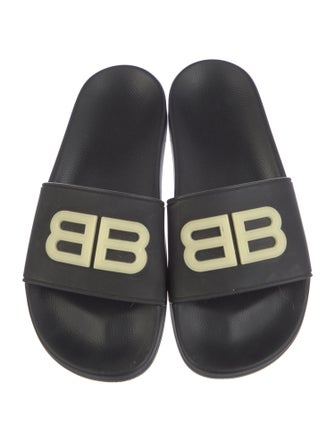 Balenciaga Rubber Graphic Print Slides