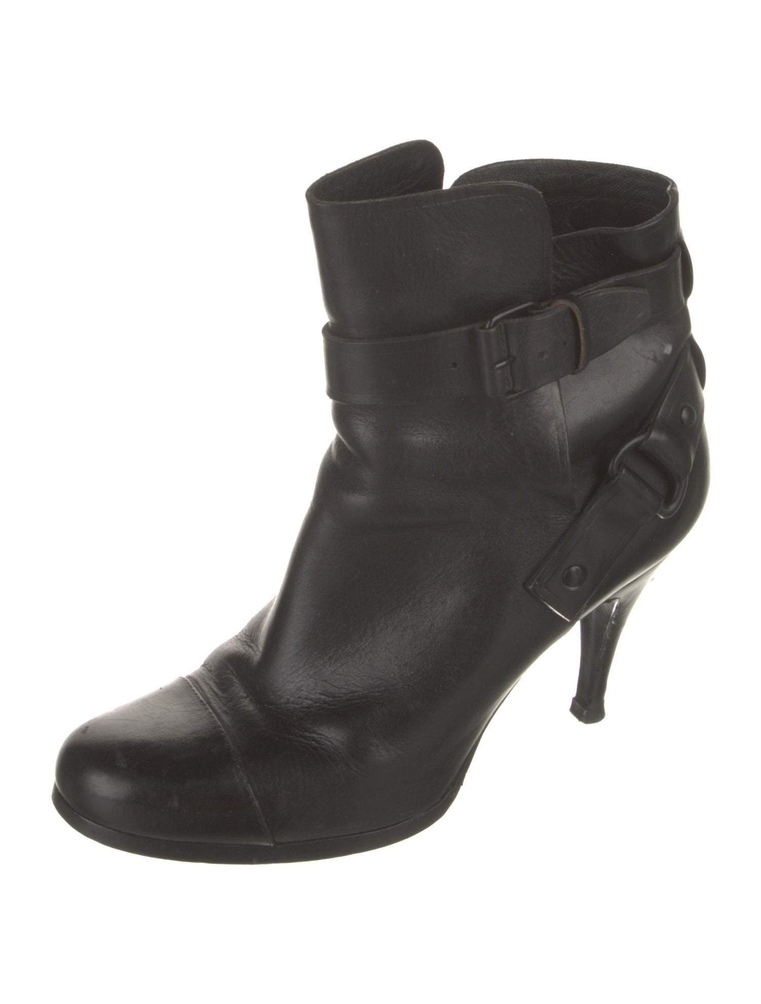 Balenciaga Leather Lace-Up Boots