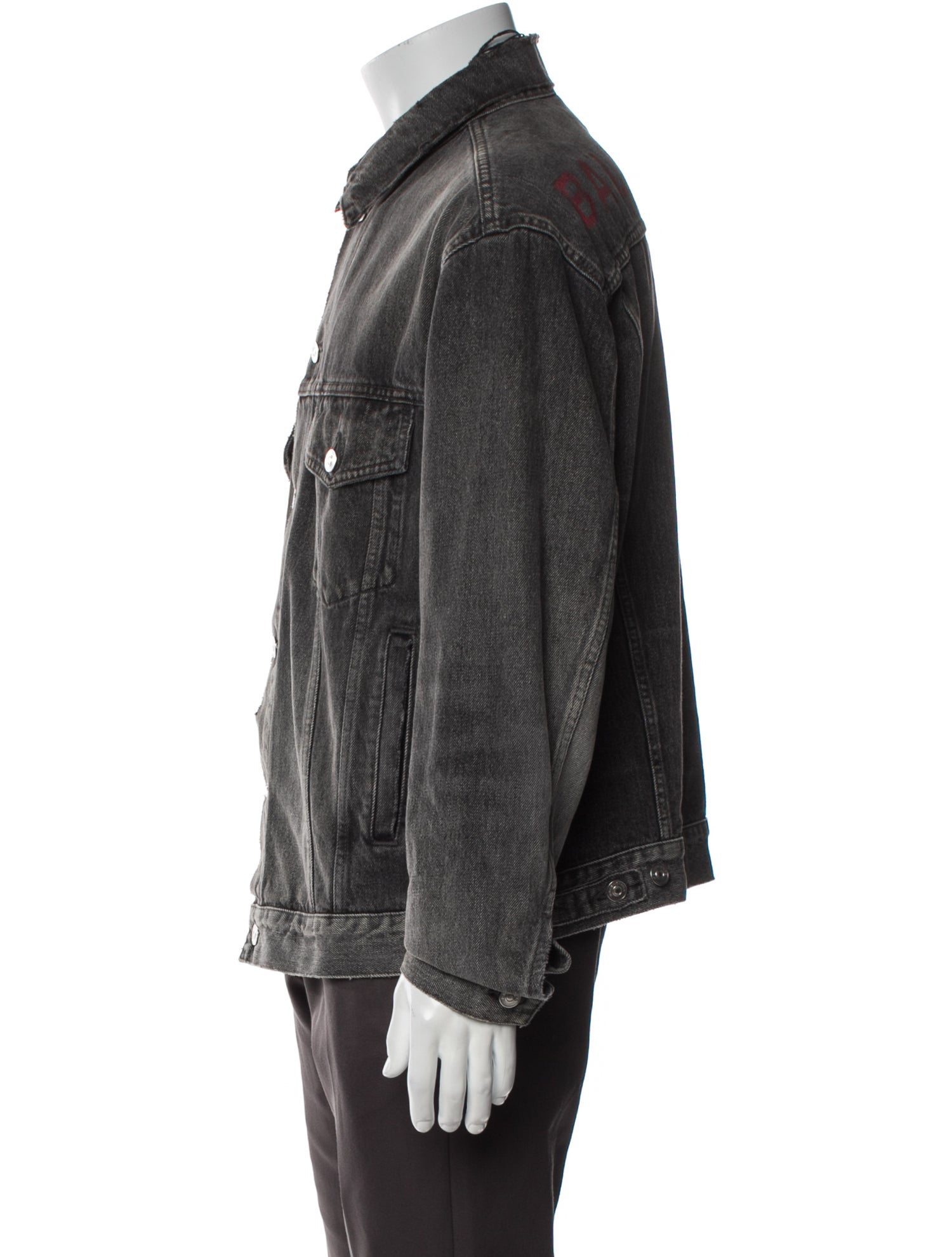 Balenciaga 2017 Signature Logo Denim Jacket