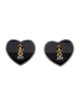Balenciaga Crystal & Resin Crush BB Stud Earrings