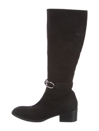 Balenciaga Suede Riding Boots