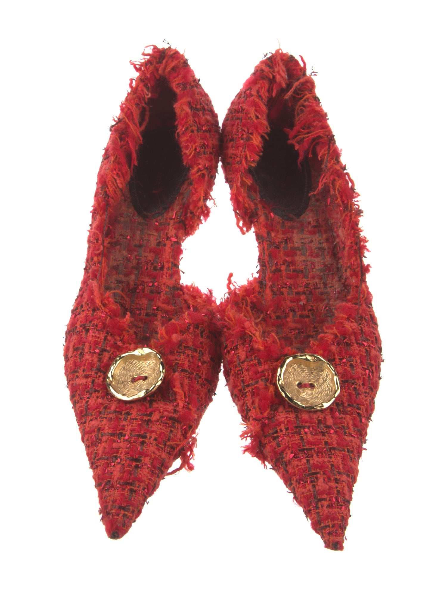 Balenciaga Tweed Tweed Pattern D'Orsay Pumps