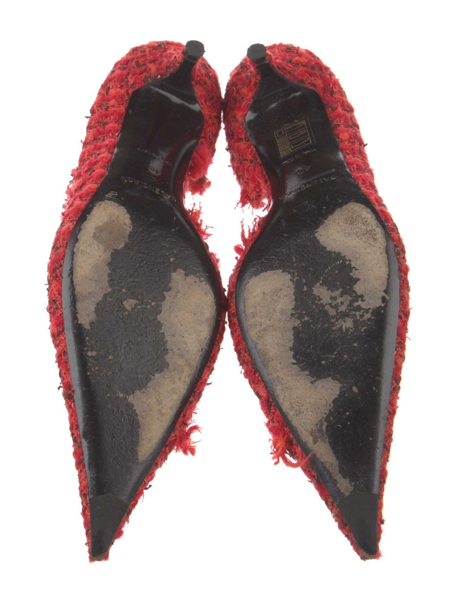 Balenciaga Tweed Tweed Pattern D'Orsay Pumps