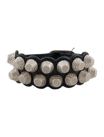 Balenciaga Arena Giant All Stud Two Row Bracelet