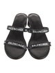 Balenciaga Leather Printed Slides