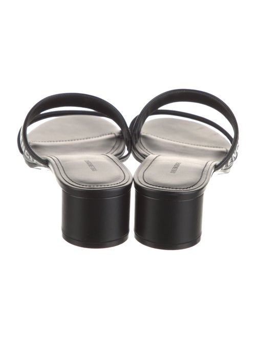 Balenciaga Leather Printed Slides