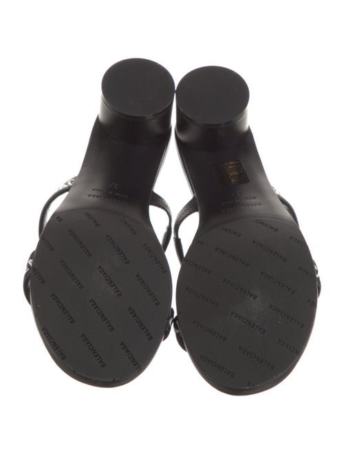 Balenciaga Leather Printed Slides