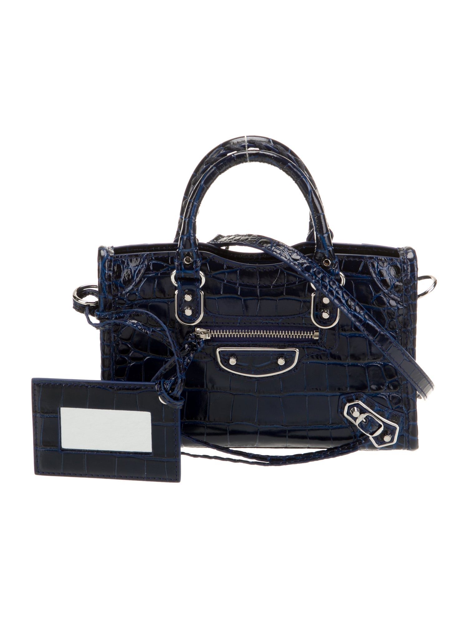 Balenciaga Embossed Leather City Nano