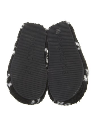 Balenciaga Faux Fur Printed Slides