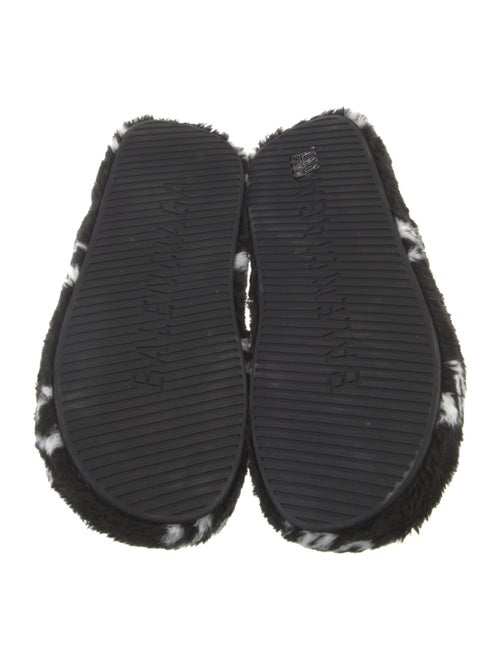 Balenciaga Faux Fur Printed Slides
