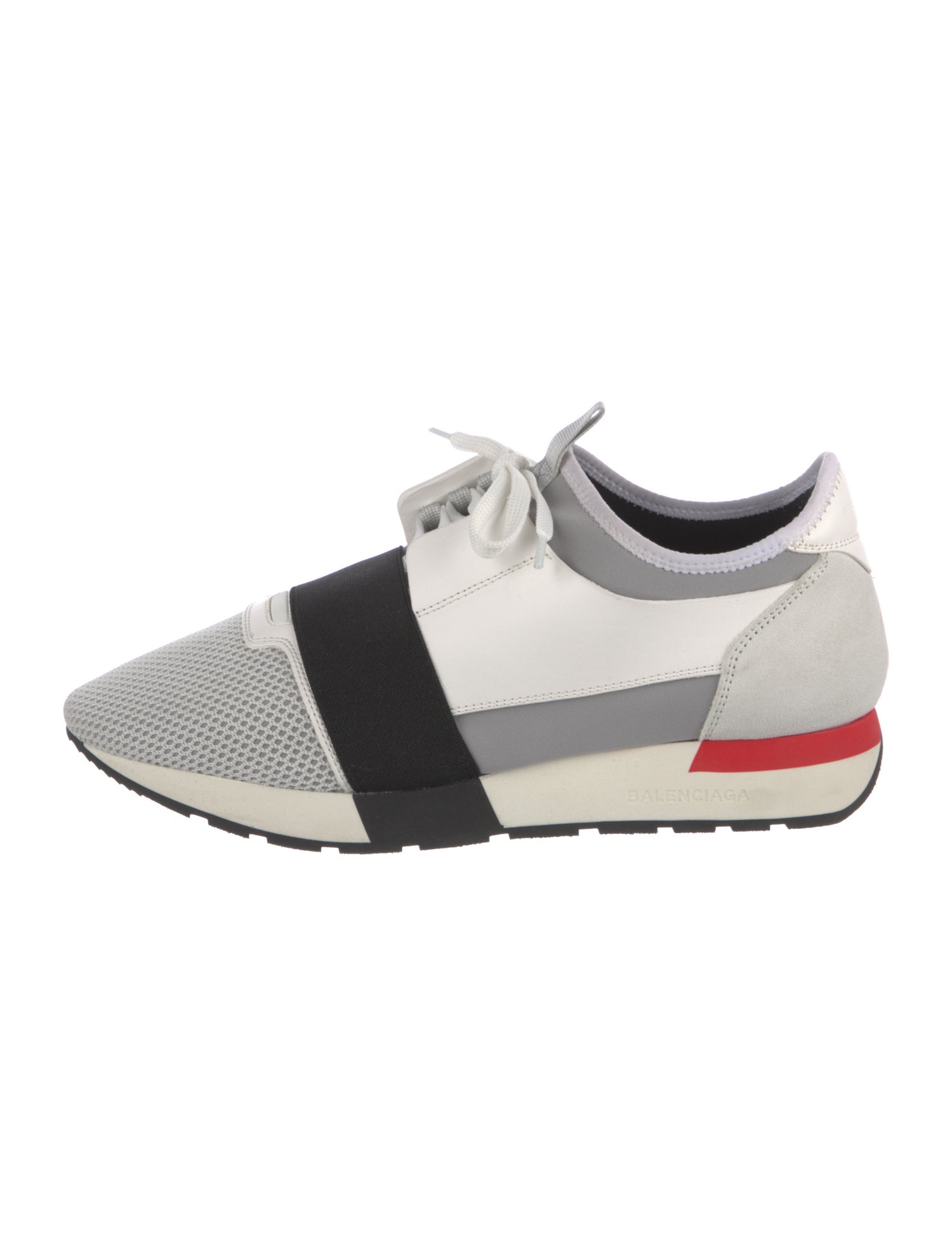 Balenciaga Leather Colorblock Pattern Sneakers