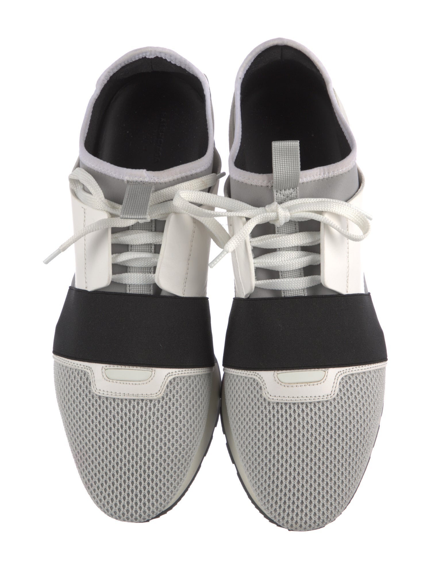 Balenciaga Leather Colorblock Pattern Sneakers