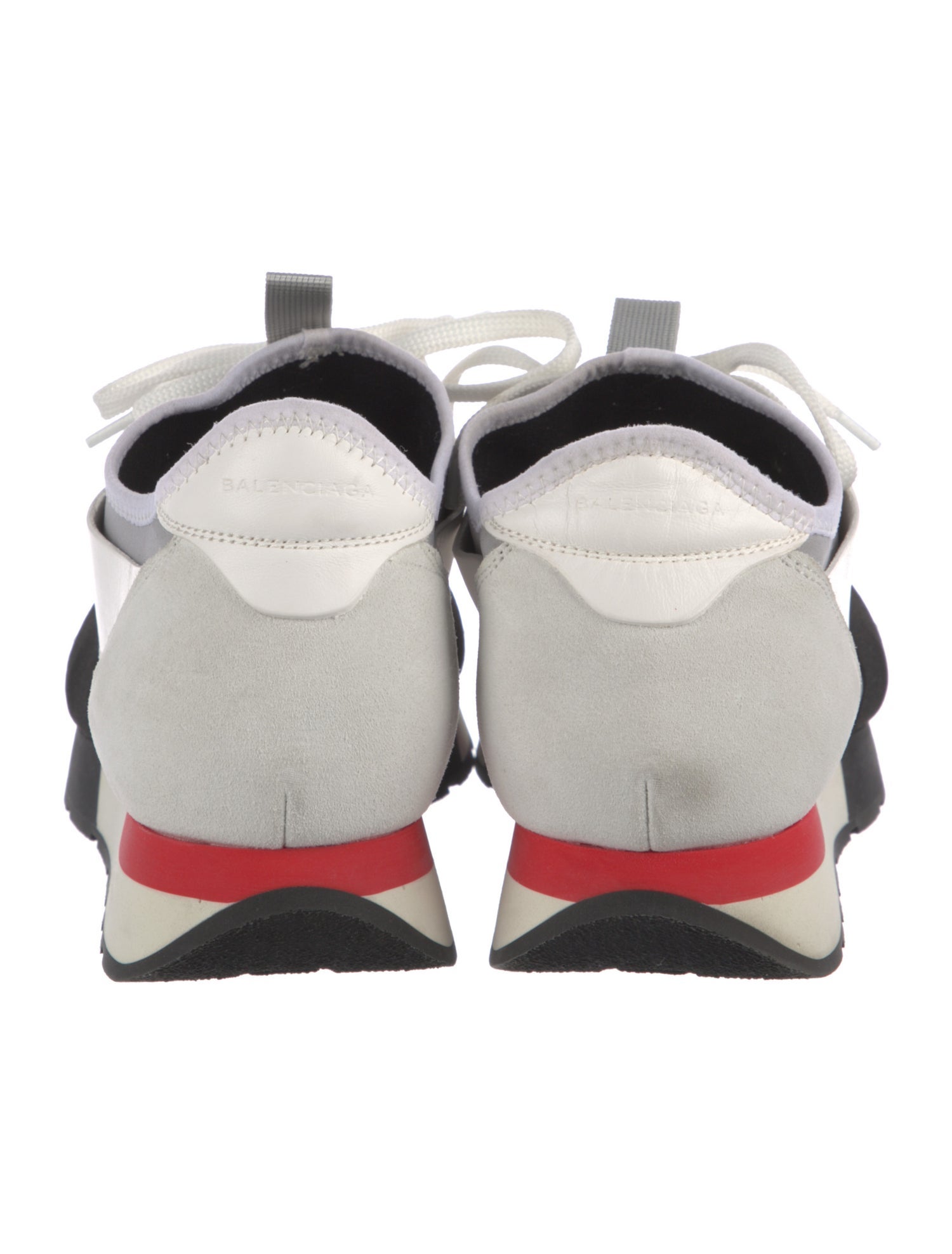 Balenciaga Leather Colorblock Pattern Sneakers