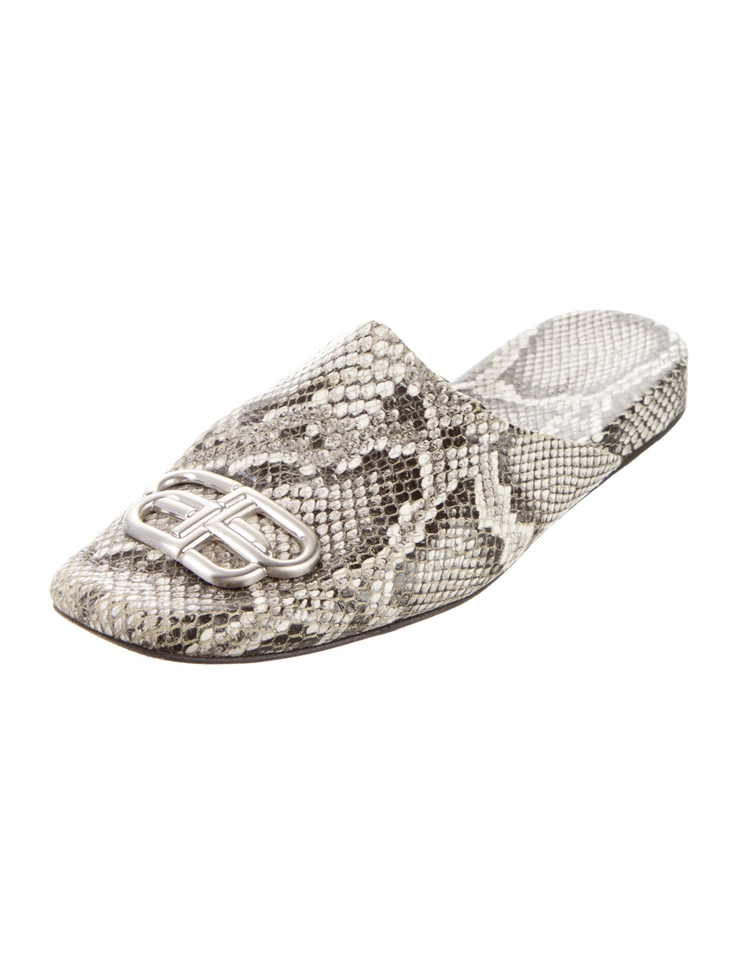 Balenciaga Snakeskin Animal Print Mules