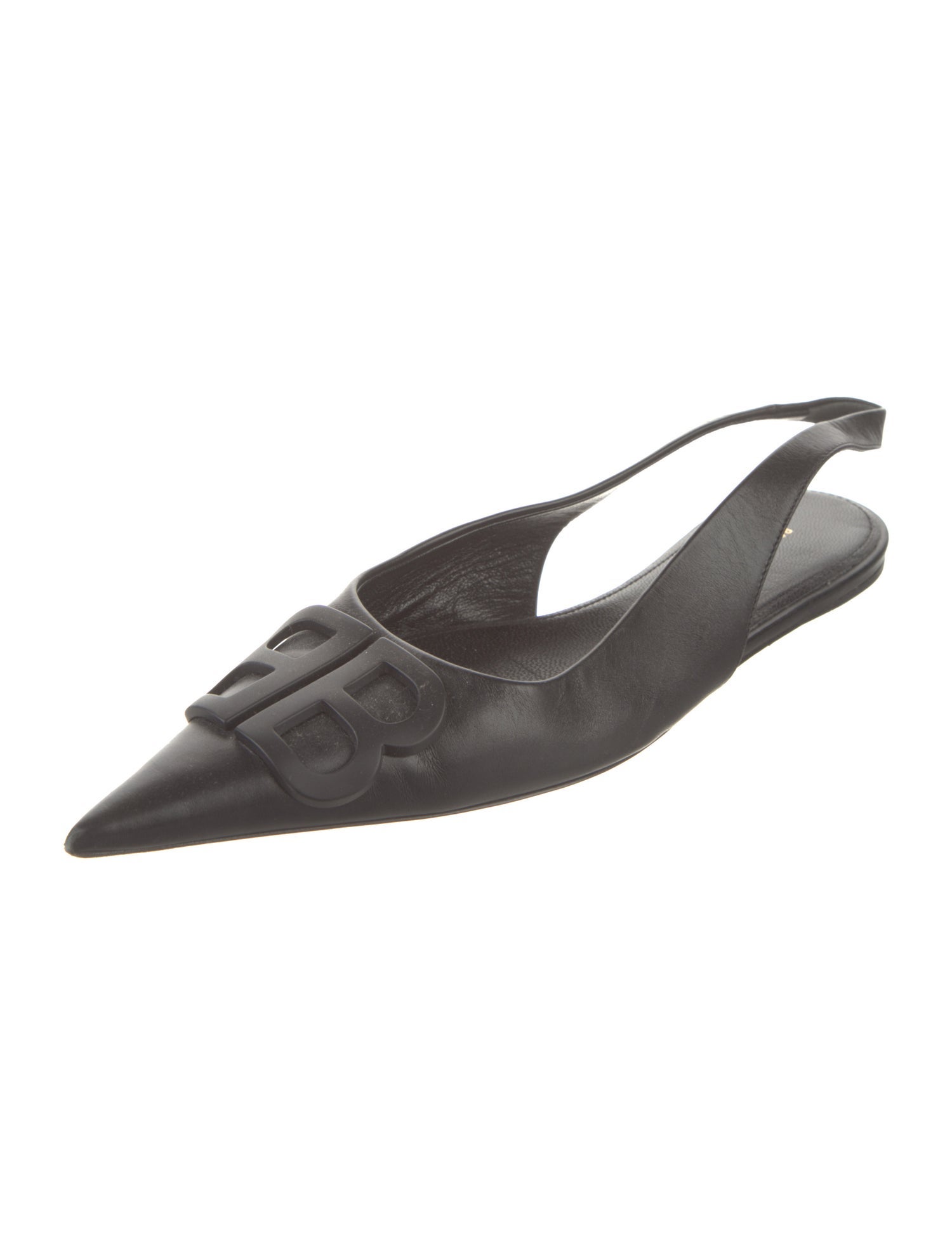 Balenciaga Leather Slingback Flats